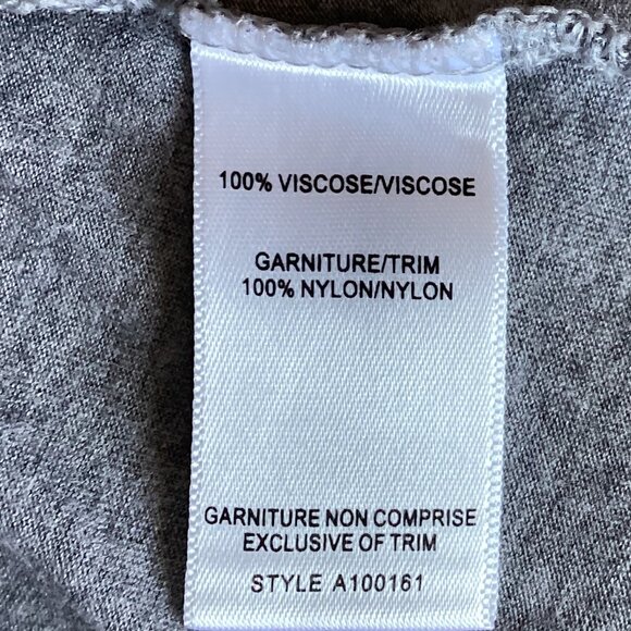 Jersey by Jacob Women's Lace Sleeveless T-Shirt Top Size P/S Gray - Picture 8 of 8